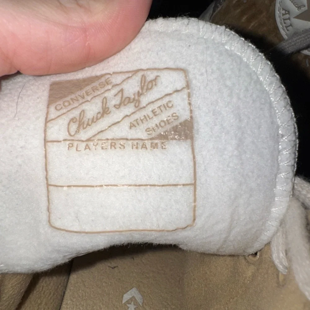 Tan High-Top Sneakers with White Soles